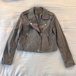 SLS Faux Suede Moto Jacket